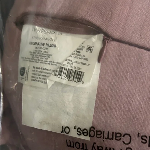 Studio McGee Bundle Purple/Cream Jaquard Throw Blanket & Pillow